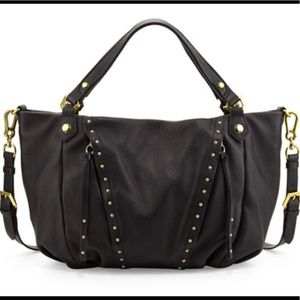 NWT OrYANY”Candice” Studded Leather Satchel Black